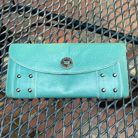 Cole Haan teal leather wallet - Picture 1 of 4